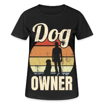 Hundehalter - Frauen T-Shirt atmungsaktiv - Schwarz - Vorne - AI Model Female 172 light (172cm)