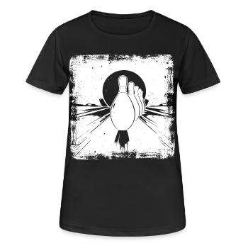Bowling Pins - Frauen T-Shirt atmungsaktiv - Schwarz - Vorne - AI Model Female 172 light (172cm)