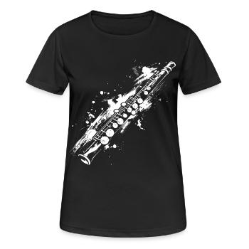 Flûte - T-shirt respirant Femme - noir - Devant - AI Model Female 172 light (172cm)