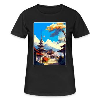 Chiang Mai Thailand Vintage Reise Poster Souvenir - Frauen T-Shirt atmungsaktiv - Schwarz - Vorne - AI Model Female 172 light (172cm)