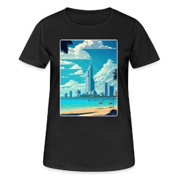 Pattaya Thailand Thai Reise Poster Souvenir WPA - Frauen T-Shirt atmungsaktiv - Schwarz - Vorne - AI Model Female 172 light (172cm)