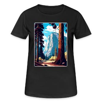 Yosemite Mariposa Grove Glacier Point California - Women's Breathable T-Shirt - black - Front - AI Model Female 172 light (172cm)