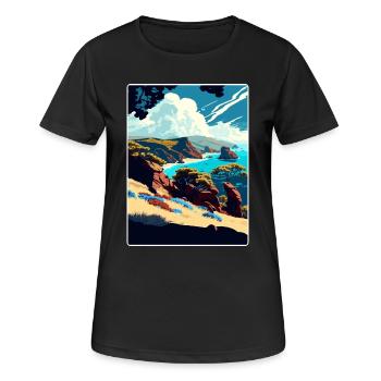 Channel Islands National Park California Travel - Women's Breathable T-Shirt - black - Front - AI Model Female 172 light (172cm)