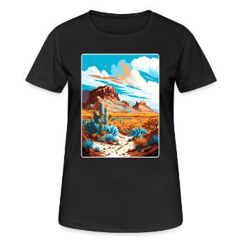 Big Bend National Park Travel Poster Souvenir WPA - Women's Breathable T-Shirt - black - Front - AI Model Female 172 light (172cm)