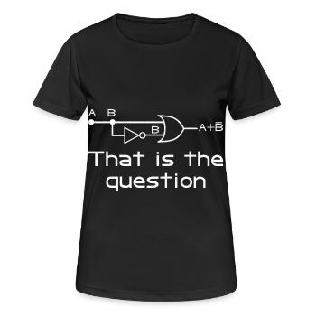 Telle est la question - T-shirt respirant Femme - noir - Devant - AI Model Female 172 light (172cm)