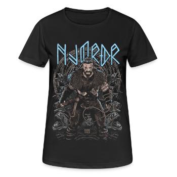 Njörðr - Dieu nordique de la mer et de la richesse - T-shirt respirant Femme - noir - Devant - AI Model Female 172 light (172cm)