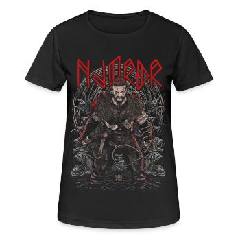 Njörðr - Dieu nordique de la mer et de la richesse - T-shirt respirant Femme - noir - Devant - AI Model Female 172 light (172cm)