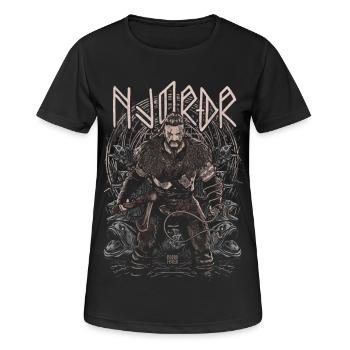 Njörðr - Dieu nordique de la mer et de la richesse - T-shirt respirant Femme - noir - Devant - AI Model Female 172 light (172cm)