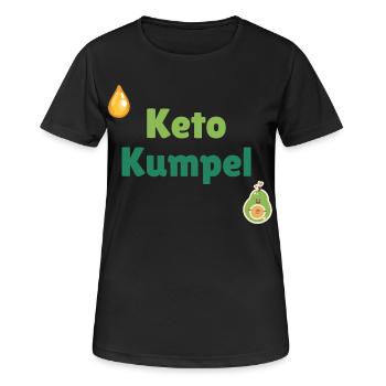 Keto Kumpel - Frauen T-Shirt atmungsaktiv - Schwarz - Vorne - AI Model Female 172 light (172cm)