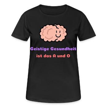 La santé mentale est l’alpha et l’oméga - T-shirt respirant Femme - noir - Devant - AI Model Female 172 light (172cm)