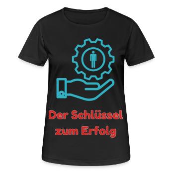 La clé du succès - T-shirt respirant Femme - noir - Devant - AI Model Female 172 light (172cm)