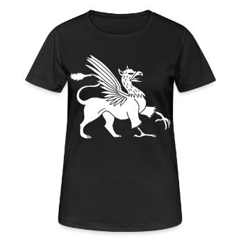 Weißer Greif - Frauen T-Shirt atmungsaktiv - Schwarz - Vorne - AI Model Female 172 light (172cm)