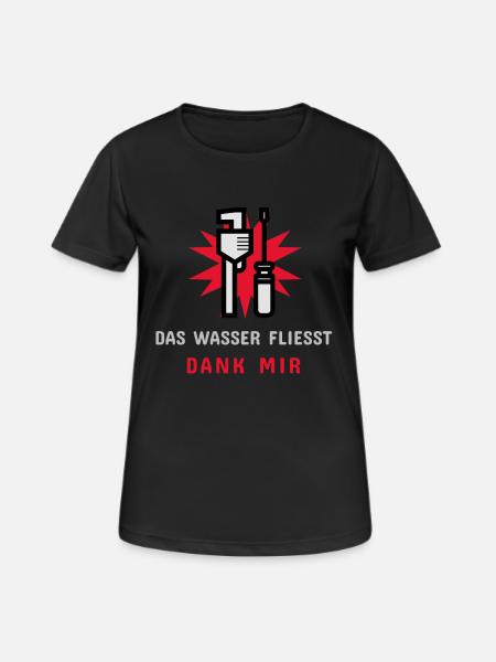 The water flows thanks to me - Women's Breathable T-Shirt - black