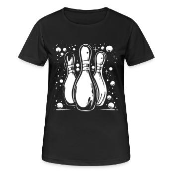 Bowling - T-shirt respirant Femme - noir - Devant - AI Model Female 172 light (172cm)