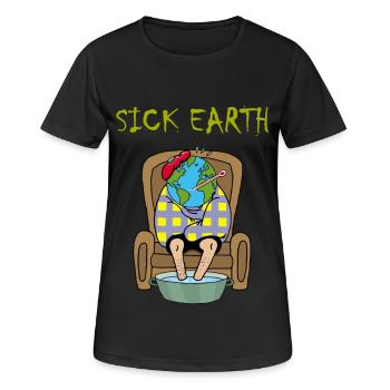 Kranker Planet - Frauen T-Shirt atmungsaktiv - Schwarz - Vorne - AI Model Female 172 light (172cm)