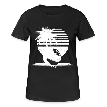 Boule de bowling - T-shirt respirant Femme - noir - Devant - AI Model Female 172 light (172cm)