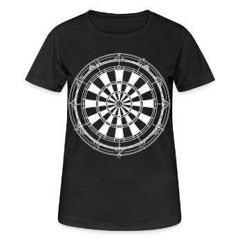Dartboard Sketch - Women's Breathable T-Shirt - black - Front - AI Model Female 172 light (172cm)