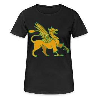 Fabelhaftes Tier, der Greif - Frauen T-Shirt atmungsaktiv - Schwarz - Vorne - AI Model Female 172 light (172cm)