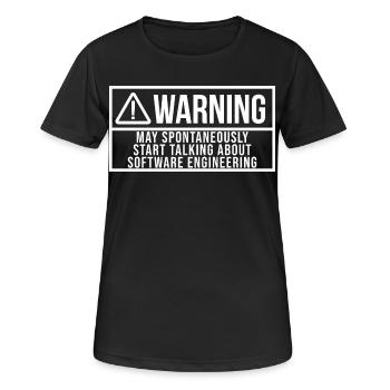 Ingénieur logiciel - T-shirt respirant Femme - noir - Devant - AI Model Female 172 light (172cm)