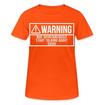 sushi - T-shirt respirant Femme - orange néon - Devant - AI Model Female 172 dark (172cm)