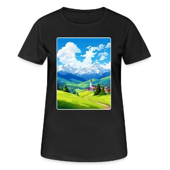 Berchtesgaden Allemagne Affiche de voyage Souvenir WPA - T-shirt respirant Femme - noir - Devant - AI Model Female 172 light (172cm)