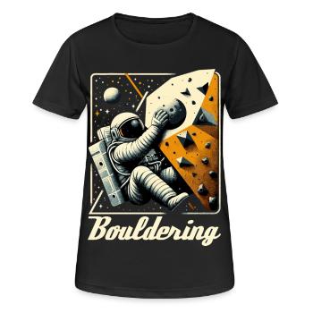 Bouldern Astronaut Raumfahrer Geschenk - Frauen T-Shirt atmungsaktiv - Schwarz - Vorne - AI Model Female 172 light (172cm)