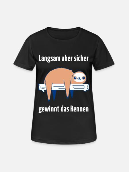 Relaxed sloth mood - Women's Breathable T-Shirt - black