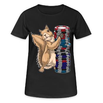 Meerkat Poker Jetons de poker - T-shirt respirant Femme - noir - Devant - AI Model Female 172 light (172cm)