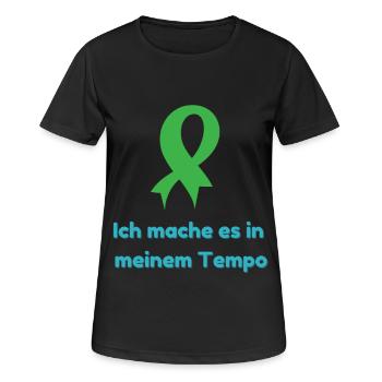 Je le fais à mon rythme - T-shirt respirant Femme - noir - Devant - AI Model Female 172 light (172cm)