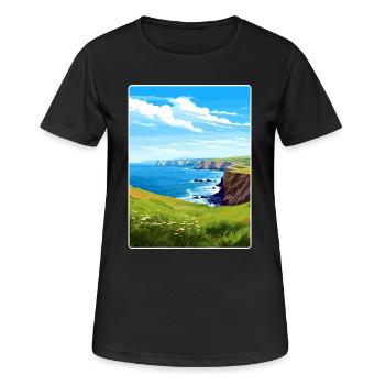 Channel Islands National Park California Travel - Women's Breathable T-Shirt - black - Front - AI Model Female 172 light (172cm)