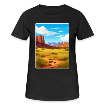Big Bend National Park Travel Poster Souvenir WPA - Women's Breathable T-Shirt - black - Front - AI Model Female 172 light (172cm)