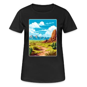 Big Bend National Park Travel Poster Souvenir WPA - Women's Breathable T-Shirt - black - Front - AI Model Female 172 light (172cm)