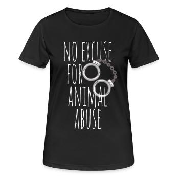 Aucune excuse pour la maltraitance animale Tierschutz Tierliebe - T-shirt respirant Femme - noir - Devant - AI Model Female 172 light (172cm)