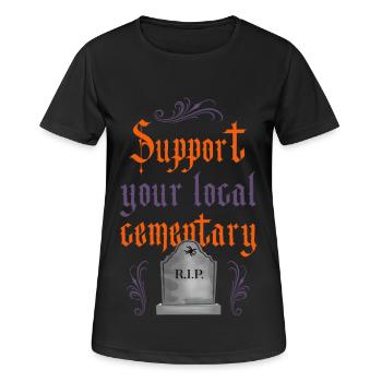 Soutenez votre cimetière local ! - T-shirt respirant Femme - noir - Devant - AI Model Female 172 light (172cm)