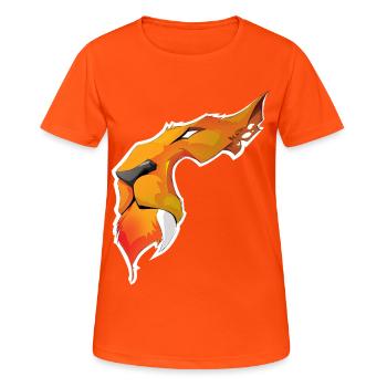 Lion flamboyant illustration vectorielle - T-shirt respirant Femme - orange néon - Devant - AI Model Female 172 dark (172cm)