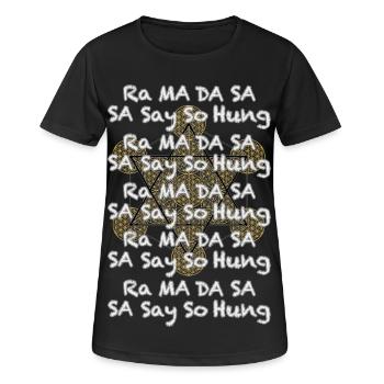 Mantra de guérison - T-shirt respirant Femme - noir - Devant - AI Model Female 172 light (172cm)
