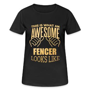 Escrime Escrime - T-shirt respirant Femme - noir - Devant - AI Model Female 172 light (172cm)