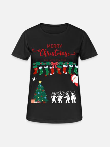 Merry Christmas - Women's Breathable T-Shirt - black
