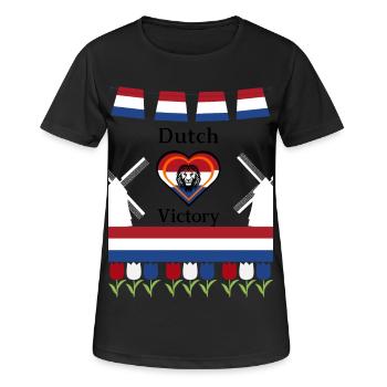 Victoire néerlandaise - T-shirt respirant Femme - noir - Devant - AI Model Female 172 light (172cm)
