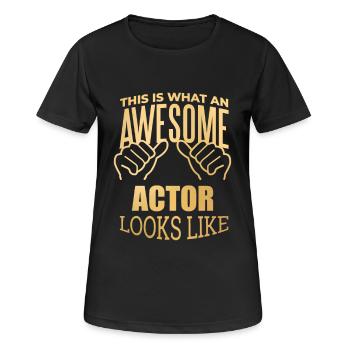 acteur - T-shirt respirant Femme - noir - Devant - AI Model Female 172 light (172cm)