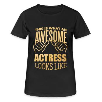 actrice - T-shirt respirant Femme - noir - Devant - AI Model Female 172 light (172cm)