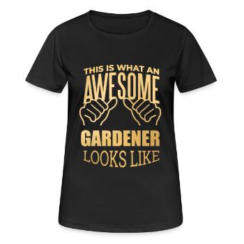 Jardinage Jardinage Jardinage - T-shirt respirant Femme - noir - Devant - AI Model Female 172 light (172cm)