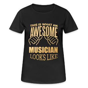 Musique Musique Musique - T-shirt respirant Femme - noir - Devant - AI Model Female 172 light (172cm)