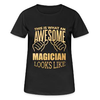 Zauberer - Frauen T-Shirt atmungsaktiv - Schwarz - Vorne - AI Model Female 172 light (172cm)