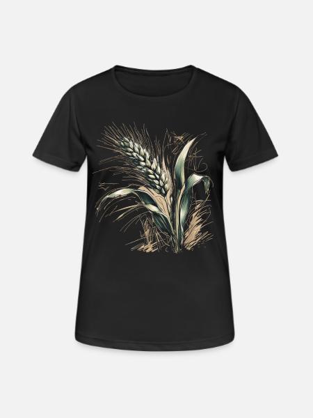 Un épi de blé - T-shirt respirant Femme - noir