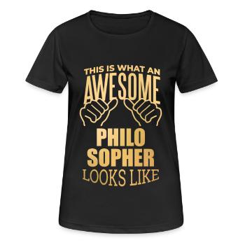 Philosophie Philosophie Philosophie - Frauen T-Shirt atmungsaktiv - Schwarz - Vorne - AI Model Female 172 light (172cm)