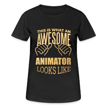 Animation Animation Animation - Women's Breathable T-Shirt - black - Front - AI Model Female 172 light (172cm)
