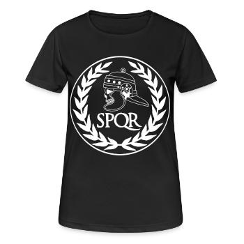 Roman Empire Skull (White) - Women's Breathable T-Shirt - black - Front - AI Model Female 172 light (172cm)