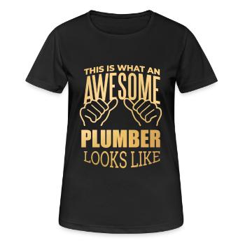 Plumber Plumber Plumber - Women's Breathable T-Shirt - black - Front - AI Model Female 172 light (172cm)