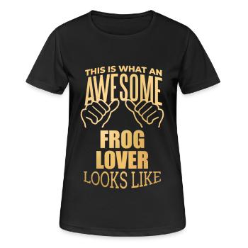 Frosch Frosch Frosch - Frauen T-Shirt atmungsaktiv - Schwarz - Vorne - AI Model Female 172 light (172cm)